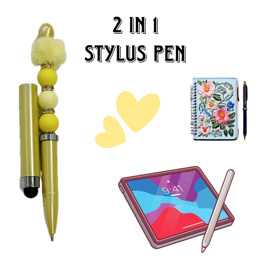 Yellow 2-in-1 Stylus Pen